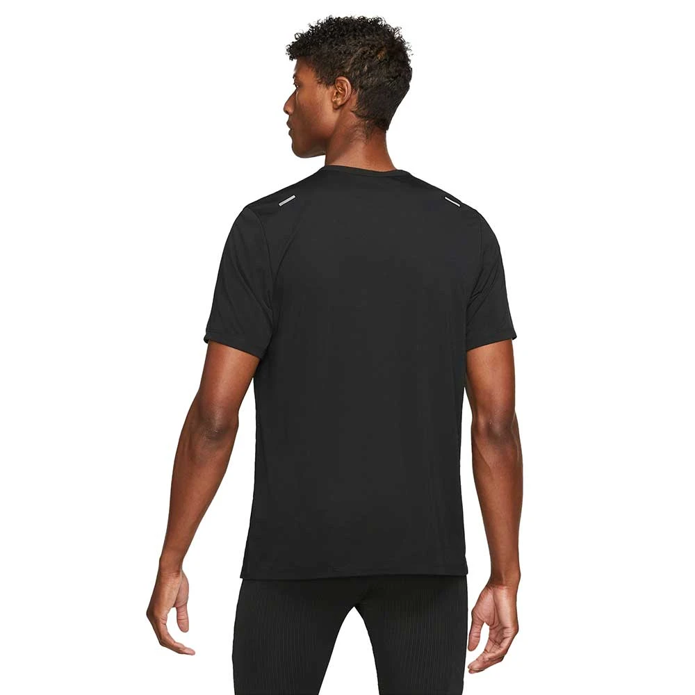 Men's Nike Rise 365 Dri-FIT Short-Sleeve Running Top- Black 2 Men's Nike Rise 365 Dri-FIT Short-Sleeve Running Top- Black - Image 2