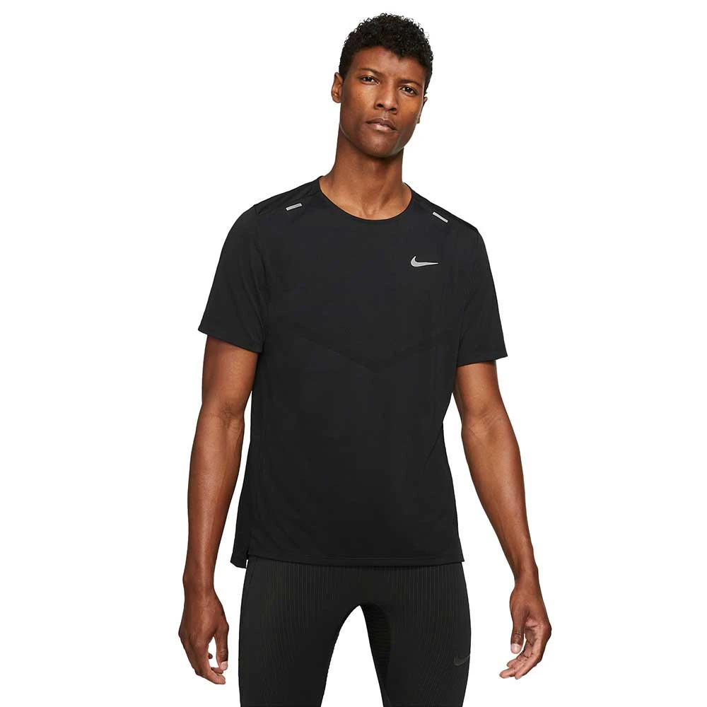 Men's Nike Rise 365 Dri-FIT Short-Sleeve Running Top- Black 1 Men's Nike Rise 365 Dri-FIT Short-Sleeve Running Top- Black
