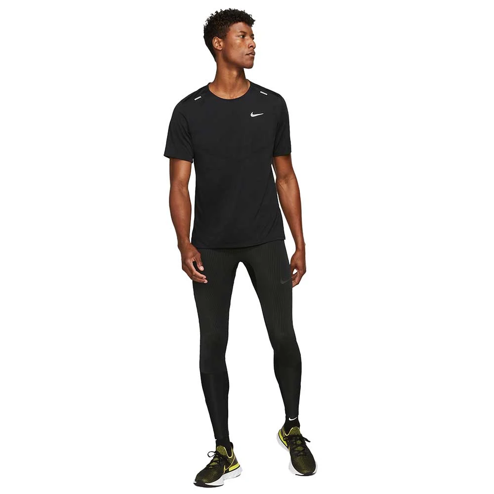 Men's Nike Rise 365 Dri-FIT Short-Sleeve Running Top- Black 3 Men's Nike Rise 365 Dri-FIT Short-Sleeve Running Top- Black - Image 3