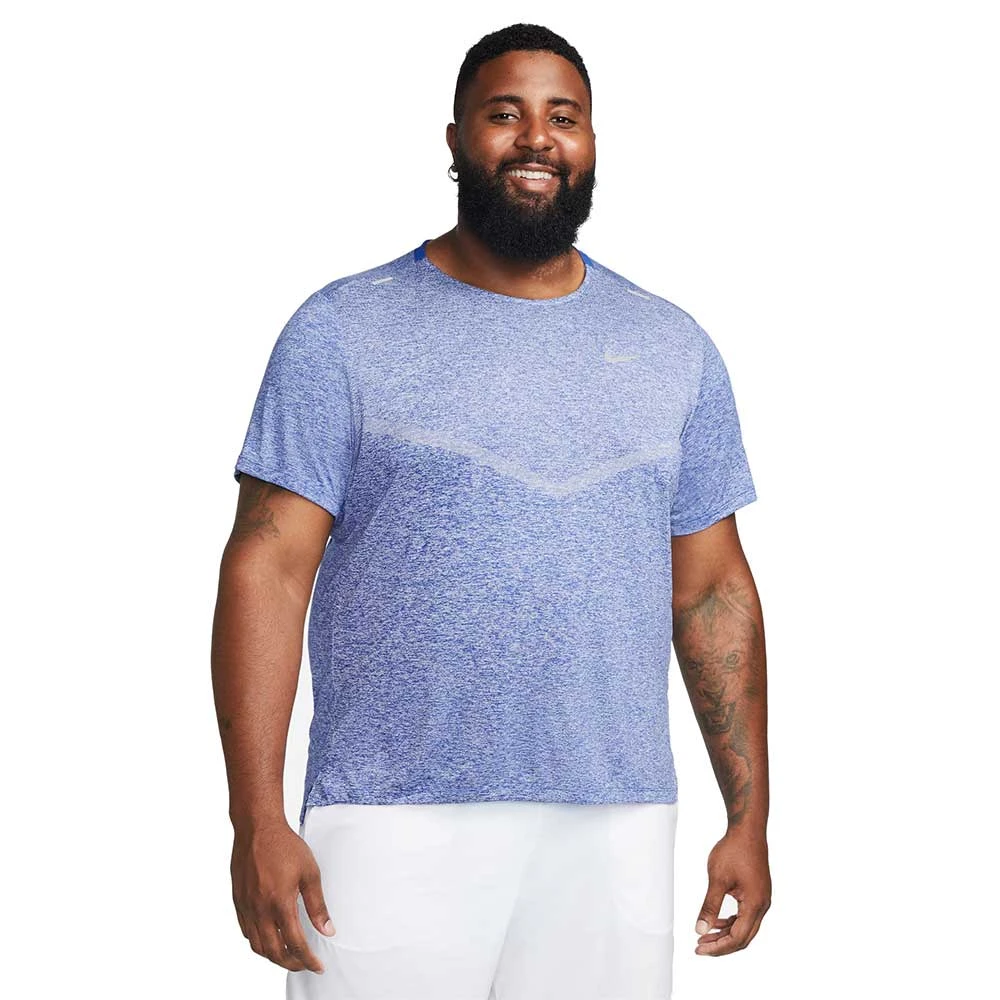 Men's Nike Dri-FIT Rise 365 Short Sleeve Running Top - Game Royal/Heather/Reflective Silver 1 Men's Nike Dri-FIT Rise 365 Short Sleeve Running Top - Game Royal/Heather/Reflective Silver