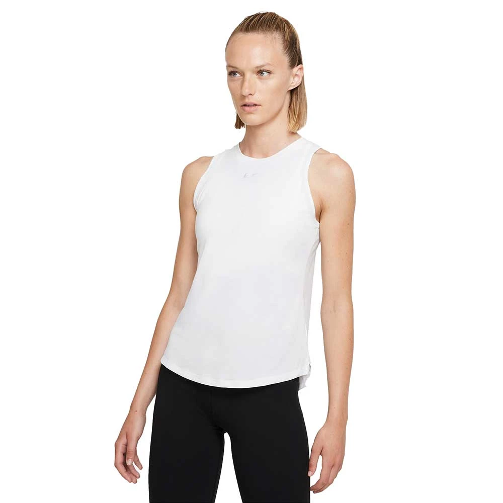 Women's Nike Dri-Fit One Luxe Standard Fit Tank- White 1 Women's Nike Dri-Fit One Luxe Standard Fit Tank- White