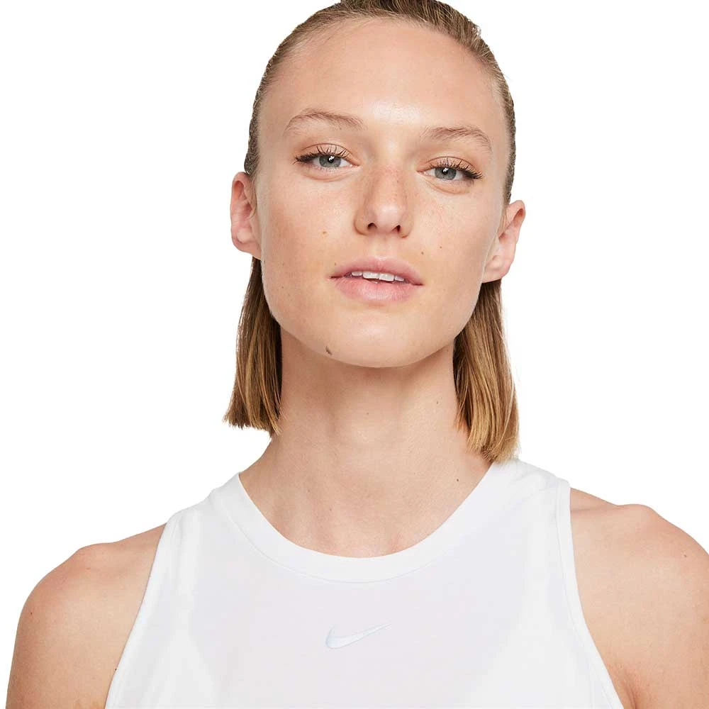 Women's Nike Dri-Fit One Luxe Standard Fit Tank- White 3 Women's Nike Dri-Fit One Luxe Standard Fit Tank- White - Image 3