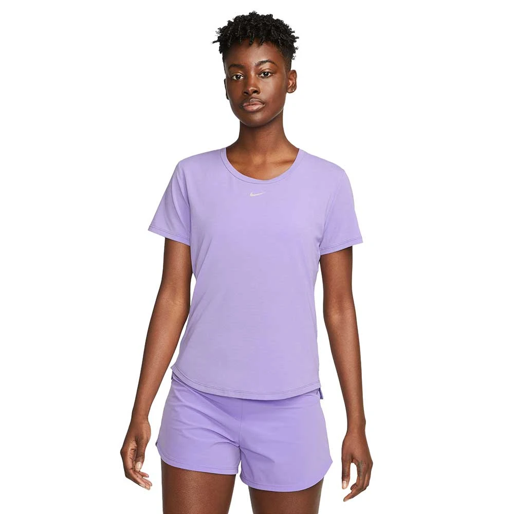 Women's Nike Dri-Fit UV One Luxe Top - Space Purple 1 Women's Nike Dri-Fit UV One Luxe Top - Space Purple