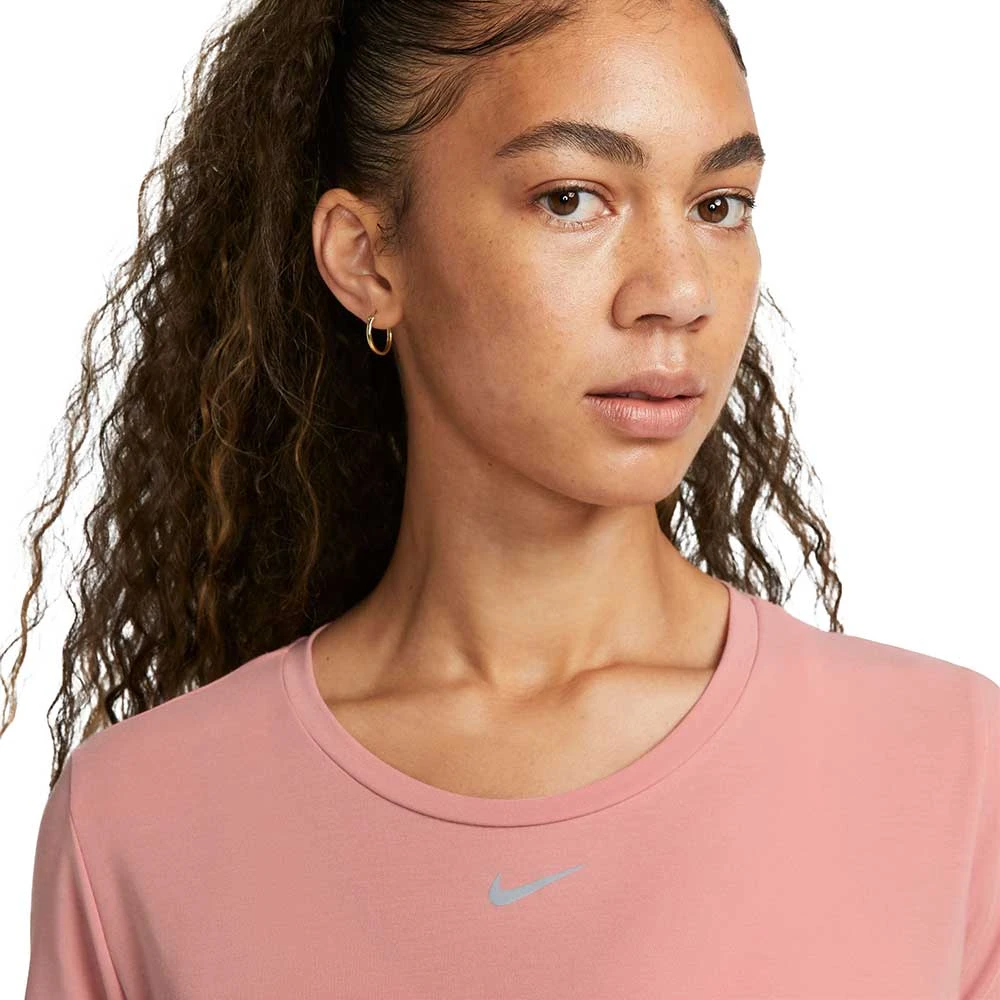 Women's Nike Dri-FIT UV One Luxe Standard Fit Short-Sleeve Top - Red Stardust 6 Women's Nike Dri-FIT UV One Luxe Standard Fit Short-Sleeve Top - Red Stardust - Image 6