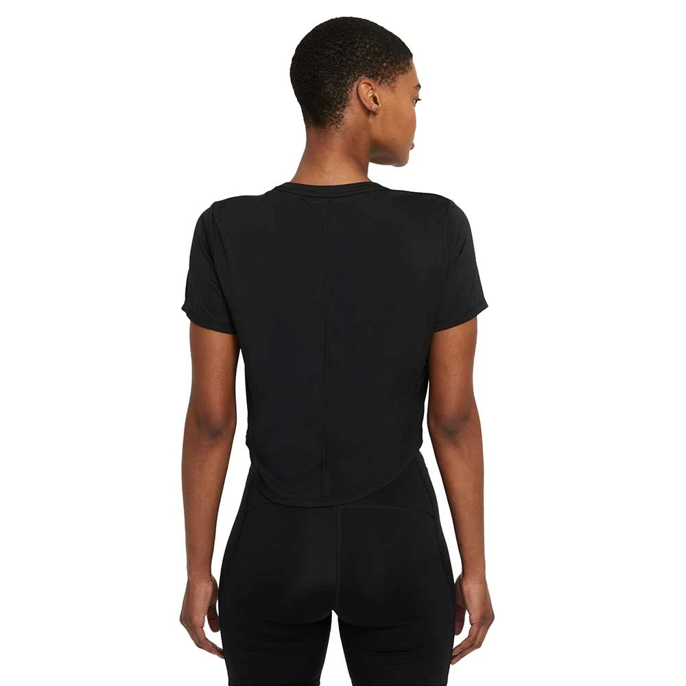 Women's Nike Dri-FIT One Standard Fit Short Sleeve Cropped Top - Black 3 Women's Nike Dri-FIT One Standard Fit Short Sleeve Cropped Top - Black - Image 3