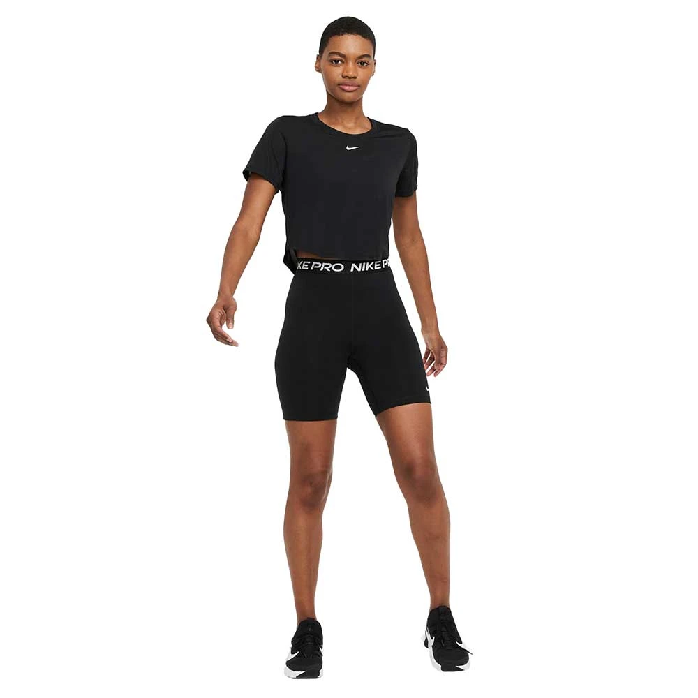 Women's Nike Dri-FIT One Standard Fit Short Sleeve Cropped Top - Black 2 Women's Nike Dri-FIT One Standard Fit Short Sleeve Cropped Top - Black - Image 2