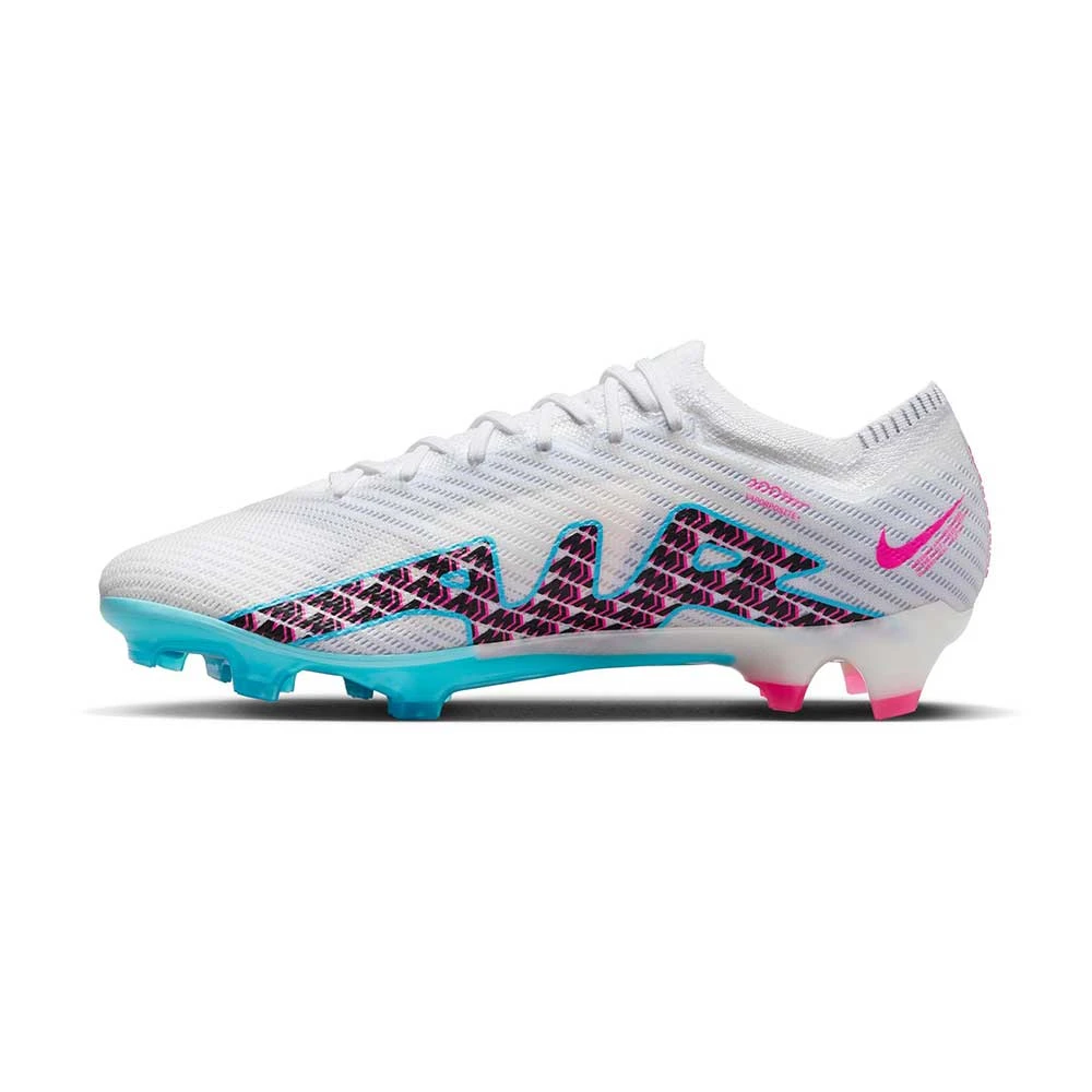 Nike Unisex Zoom Mercurial Vapor 15 Elite FG Soccer Cleats - White/Baltic Blue/Pink Blast - Regular (D) 3 Nike Unisex Zoom Mercurial Vapor 15 Elite FG Soccer Cleats - White/Baltic Blue/Pink Blast - Regular (D) - Image 3
