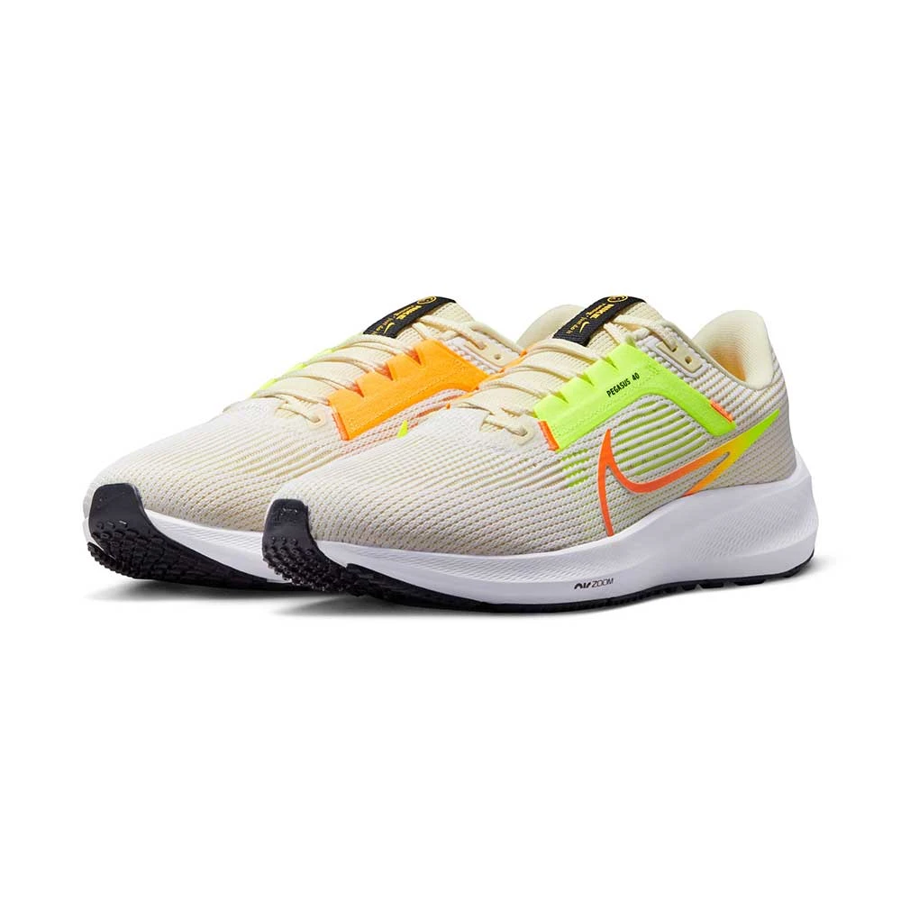 Nike Men's Air Zoom Pegasus 40 Running Shoe- White/Multi Color/Coconut - Regular (D) 3 Nike Men's Air Zoom Pegasus 40 Running Shoe- White/Multi Color/Coconut - Regular (D) - Image 3