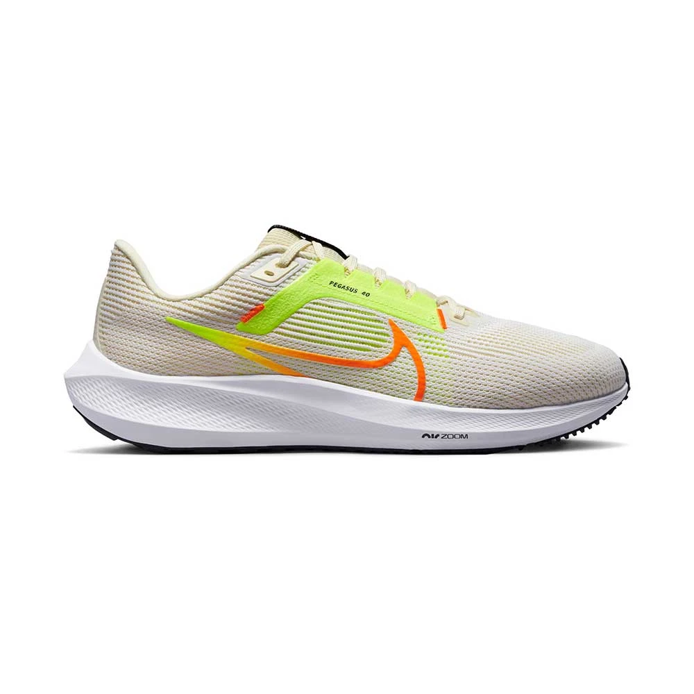 Nike Men's Air Zoom Pegasus 40 Running Shoe- White/Multi Color/Coconut - Regular (D) 1 Nike Men's Air Zoom Pegasus 40 Running Shoe- White/Multi Color/Coconut - Regular (D)