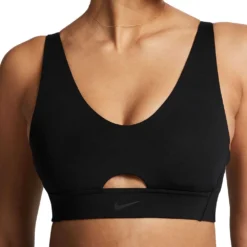 Women's Nike Indy Plunge Cutout Bra - Black/Dark Smoke Grey -Patagonia Shop AURORA DV9837 010 PHSYM002 2000