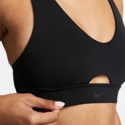 Women's Nike Indy Plunge Cutout Bra - Black/Dark Smoke Grey -Patagonia Shop AURORA DV9837 010 PHSYM004 2000