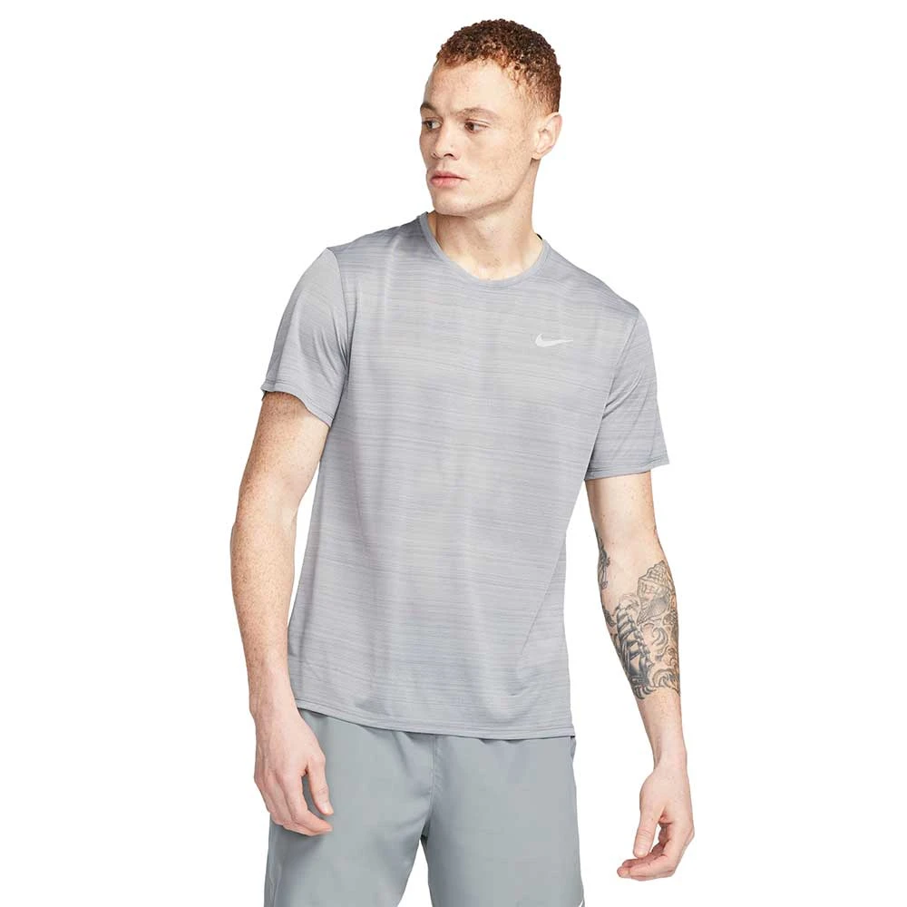 Men's Nike Dri-Fit Miler Breathe Short Sleeve - Smoke Grey 1 Men's Nike Dri-Fit Miler Breathe Short Sleeve - Smoke Grey