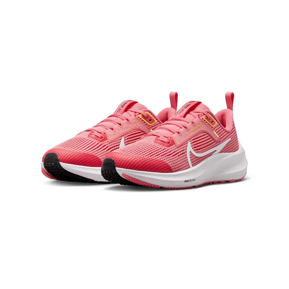 Nike Youth Pegasus 40 Running Shoe- Coral Chalk/White/Citron Pulse - Regular (D) 3 Nike Youth Pegasus 40 Running Shoe- Coral Chalk/White/Citron Pulse - Regular (D) - Image 3