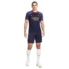 Men's Paris Saint-Germain Strike Nike Dri-FIT Knit Soccer Top- Blackened Blue/Blackened Blue/Team Red/Gold Suede