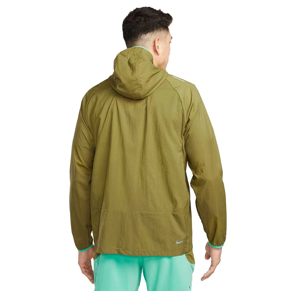 Men's Nike Trail Lightweight Jacket - Olive Flak/Spring Green 2 Men's Nike Trail Lightweight Jacket - Olive Flak/Spring Green - Image 2