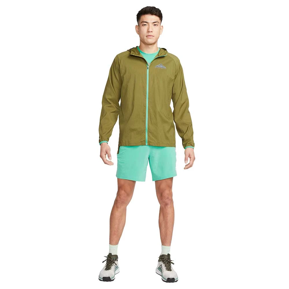 Men's Nike Trail Lightweight Jacket - Olive Flak/Spring Green 4 Men's Nike Trail Lightweight Jacket - Olive Flak/Spring Green - Image 4