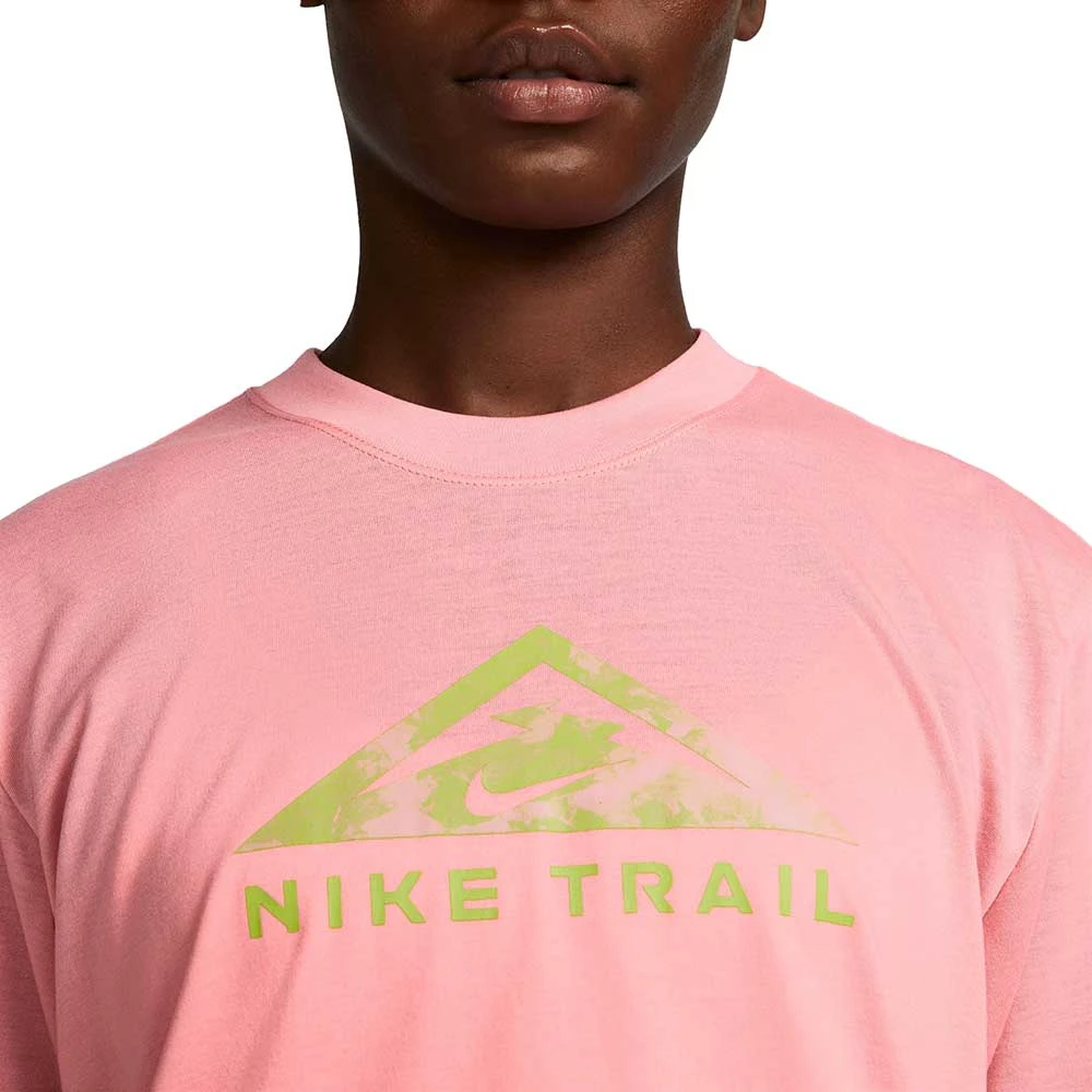 Women's Nike Dri-Fit Tee Short Sleeve Trail - Coral Chalk/Bright Cactus 4 Women's Nike Dri-Fit Tee Short Sleeve Trail - Coral Chalk/Bright Cactus - Image 4