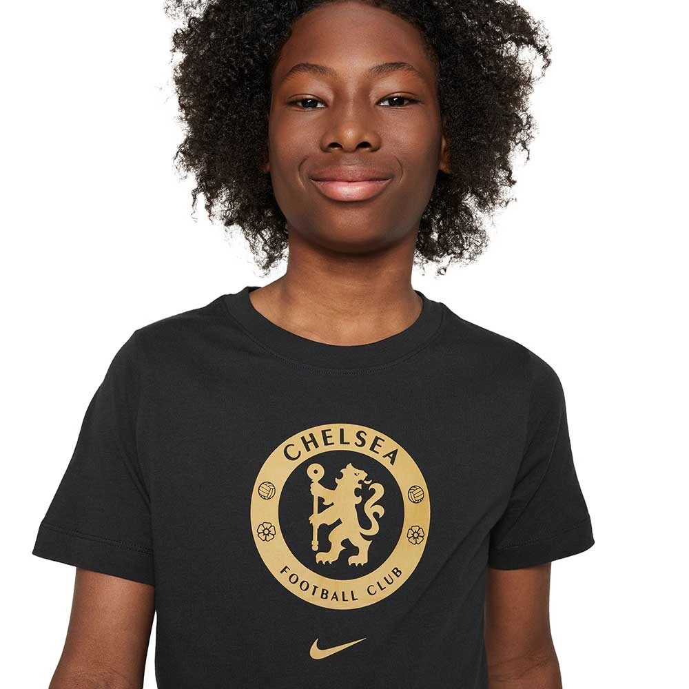 Nike Youth Chelsea FC Crest Tee- Pitch Blue 4 Nike Youth Chelsea FC Crest Tee- Pitch Blue - Image 4