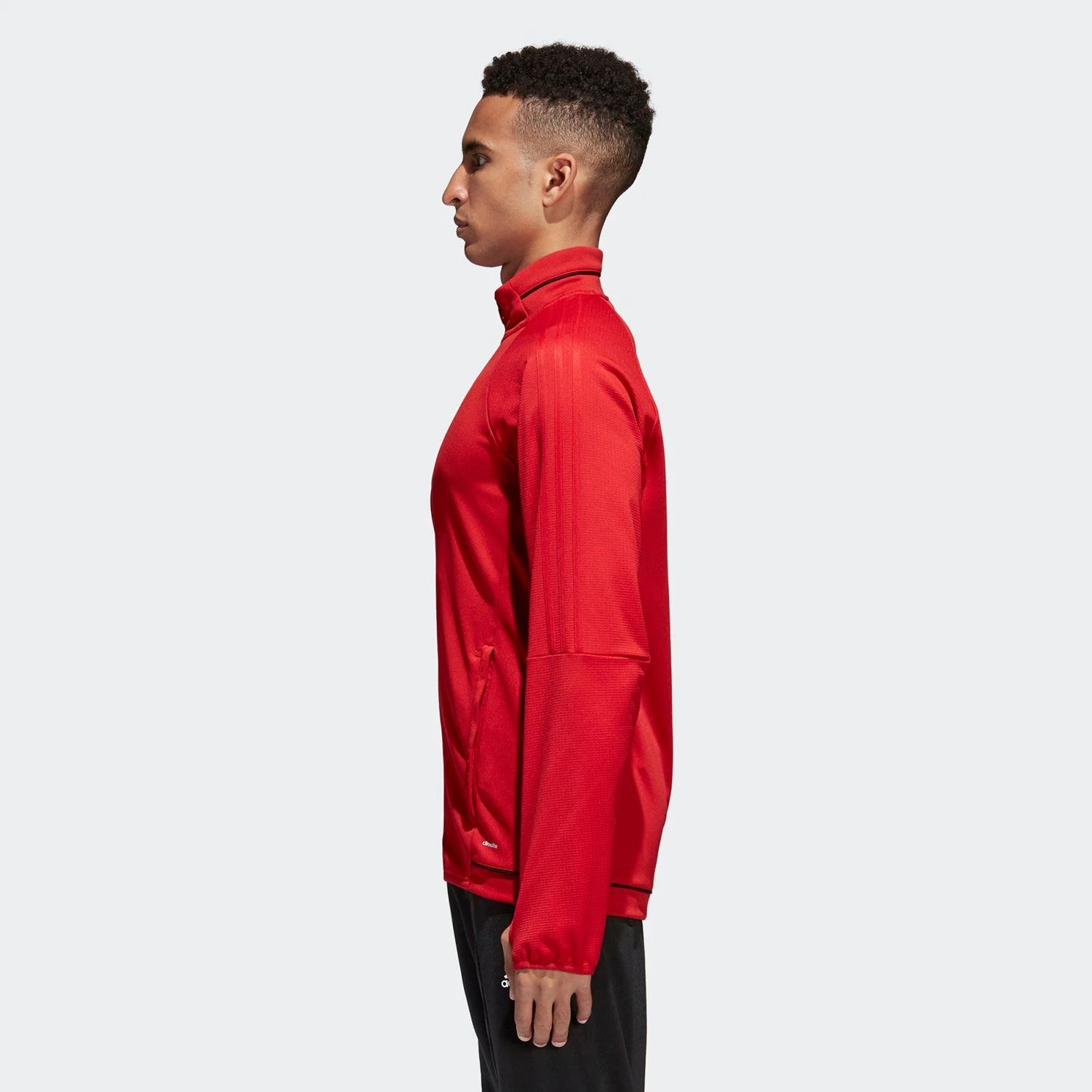 ADIDAS Men's Tiro 17 Training Jacket - Power Red/Black/White 4 ADIDAS Men's Tiro 17 Training Jacket - Power Red/Black/White - Image 4