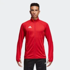 ADIDAS Men's Tiro 17 Training Jacket - Power Red/Black/White 10 ADIDAS Men's Tiro 17 Training Jacket - Power Red/Black/White -Patagonia Shop BQ8196