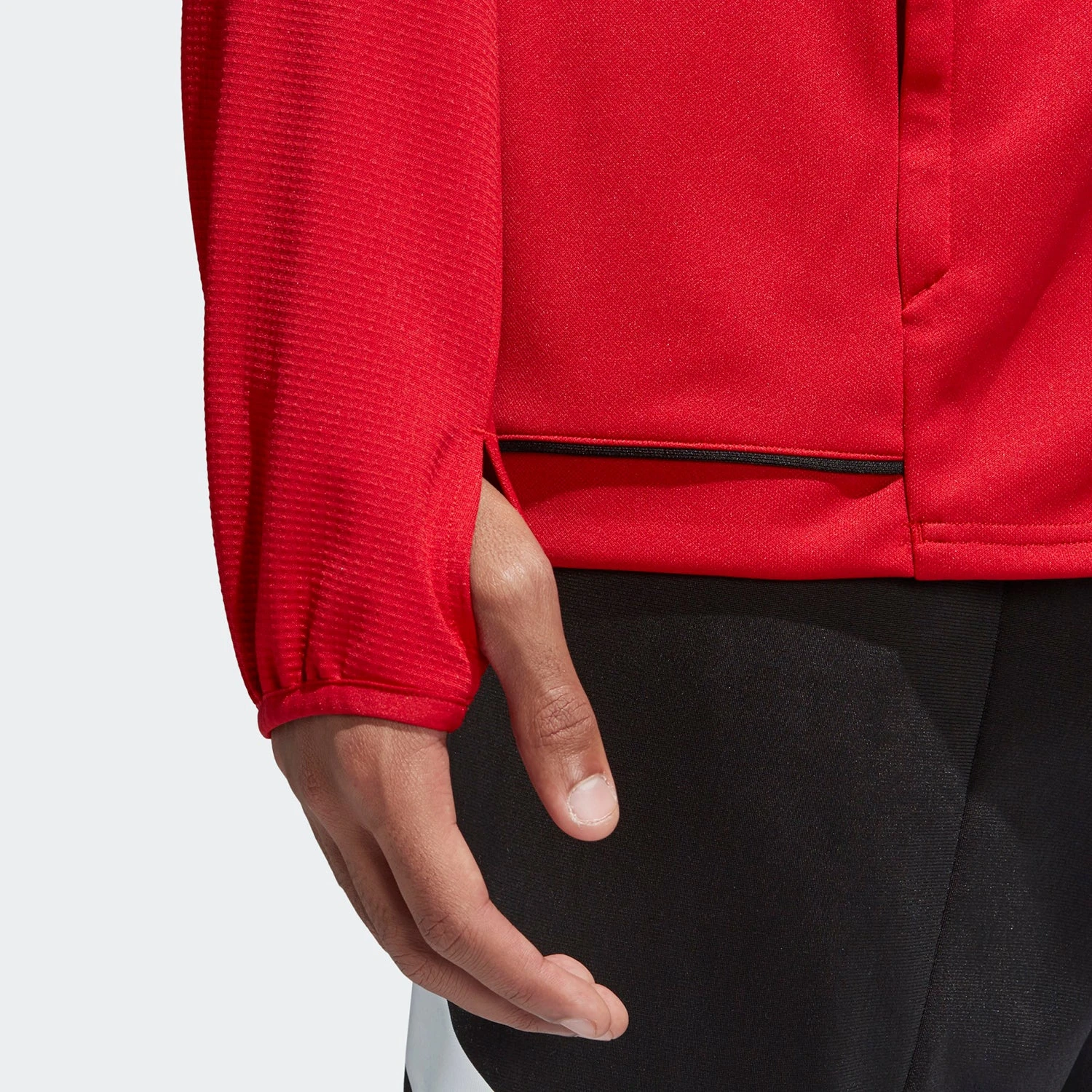 ADIDAS Men's Tiro 17 Training Jacket - Power Red/Black/White 7 ADIDAS Men's Tiro 17 Training Jacket - Power Red/Black/White - Image 7