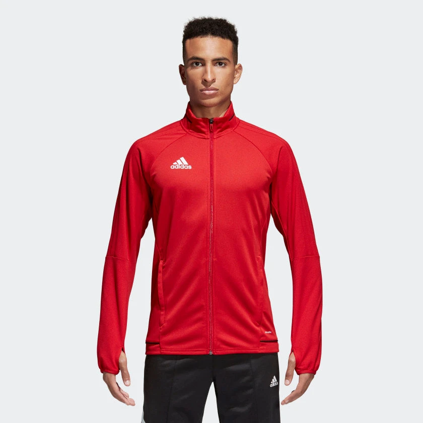 ADIDAS Men's Tiro 17 Training Jacket - Power Red/Black/White 3 ADIDAS Men's Tiro 17 Training Jacket - Power Red/Black/White - Image 3