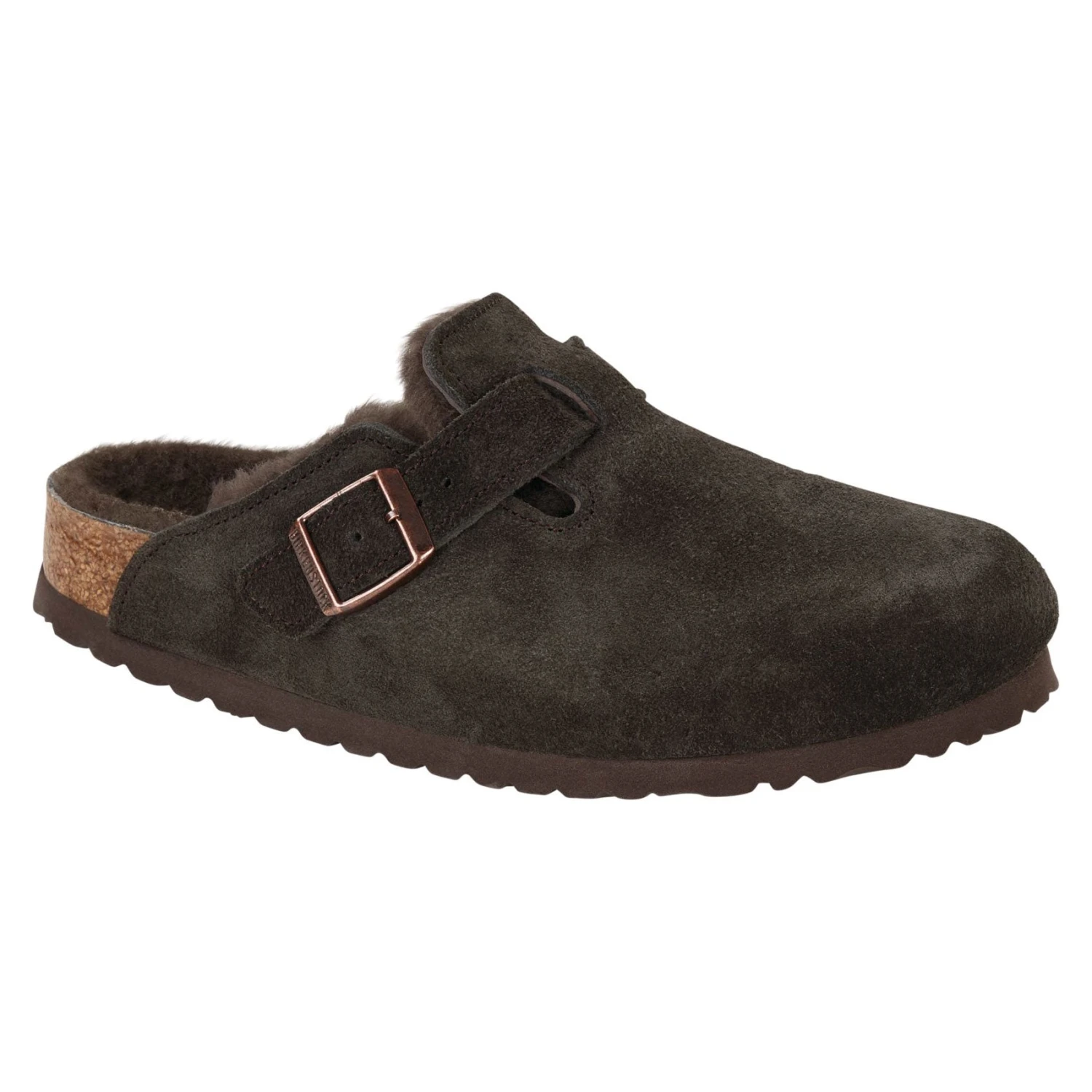 Birkenstock Boston Shearling Cork Mocha Suede- Regular/Wide 1 Birkenstock Boston Shearling Cork Mocha Suede- Regular/Wide