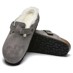 Birkenstock Boston Shearling - Stone - Regular/Wide 9 Birkenstock Boston Shearling - Stone - Regular/Wide -Patagonia Shop BostonShearling Stone 2