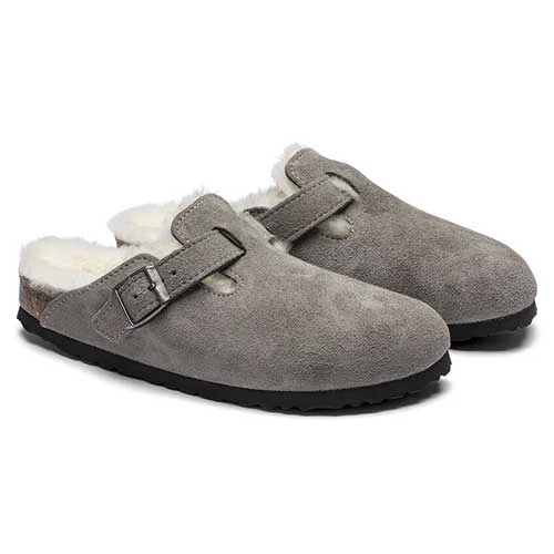 Birkenstock Boston Shearling - Stone - Regular/Wide 3 Birkenstock Boston Shearling - Stone - Regular/Wide - Image 3