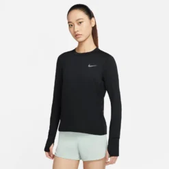 Women's Nike Element Crew - Black/Reflective Silver -Patagonia Shop CU3277 010 PHSFM001 2000