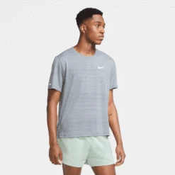 Men's Nike Dri-FIT Miler Top - Smoke Grey/Reflective Silver -Patagonia Shop CU5992 084 PHSFM001 2000