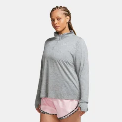 Nike Women's 1/2 Zip Running Top - Smoke Grey/Lt Smoke Grey -Patagonia Shop CZ2849 084 PHSFM001 1