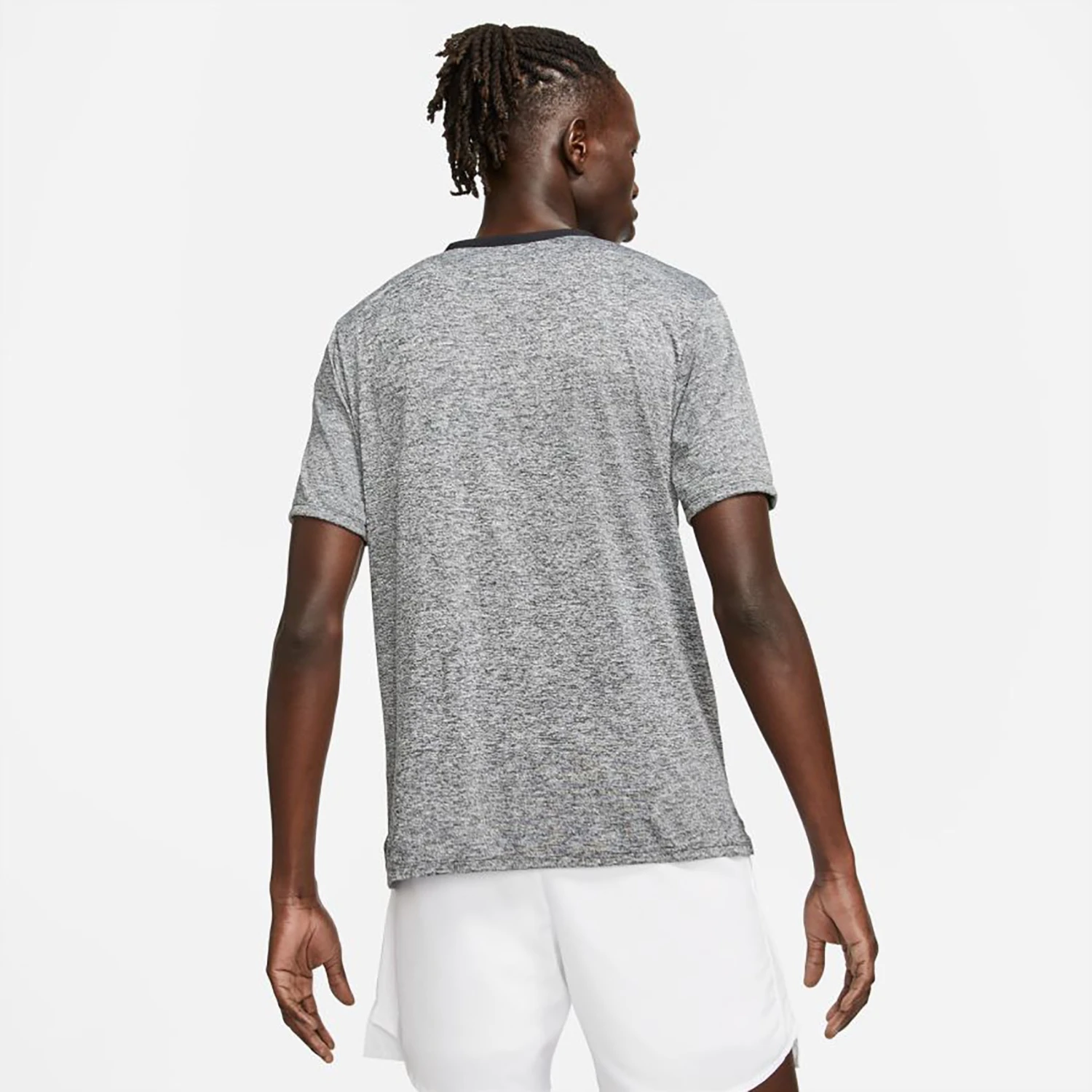 Men's Nike Dri-FIT Rise 365 Short Sleeve Running Top - Black/Heather/Reflective Silver 7 Men's Nike Dri-FIT Rise 365 Short Sleeve Running Top - Black/Heather/Reflective Silver - Image 7