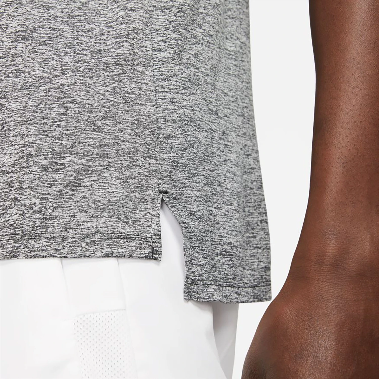 Men's Nike Dri-FIT Rise 365 Short Sleeve Running Top - Black/Heather/Reflective Silver 8 Men's Nike Dri-FIT Rise 365 Short Sleeve Running Top - Black/Heather/Reflective Silver - Image 8