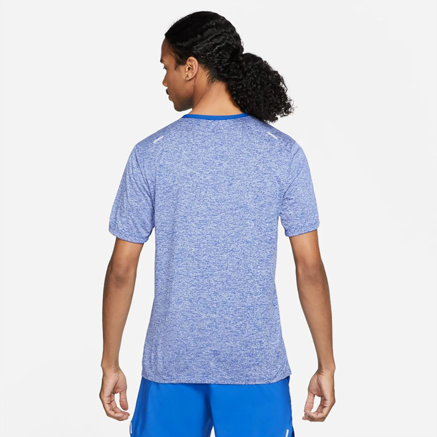 Men's Nike Dri-FIT Rise 365 Short Sleeve Running Top - Game Royal/Heather/Reflective Silver 6 Men's Nike Dri-FIT Rise 365 Short Sleeve Running Top - Game Royal/Heather/Reflective Silver - Image 6