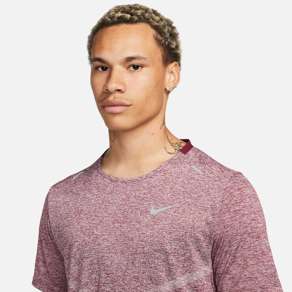 Nike Men's DriFit Rise 365 Short Sleeve - Dark Beetroot 4 Nike Men's DriFit Rise 365 Short Sleeve - Dark Beetroot - Image 4