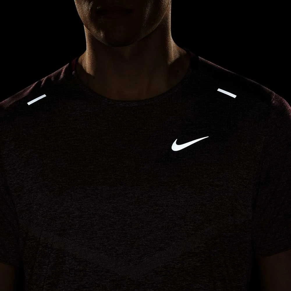 Nike Men's DriFit Rise 365 Short Sleeve - Dark Beetroot 8 Nike Men's DriFit Rise 365 Short Sleeve - Dark Beetroot - Image 8