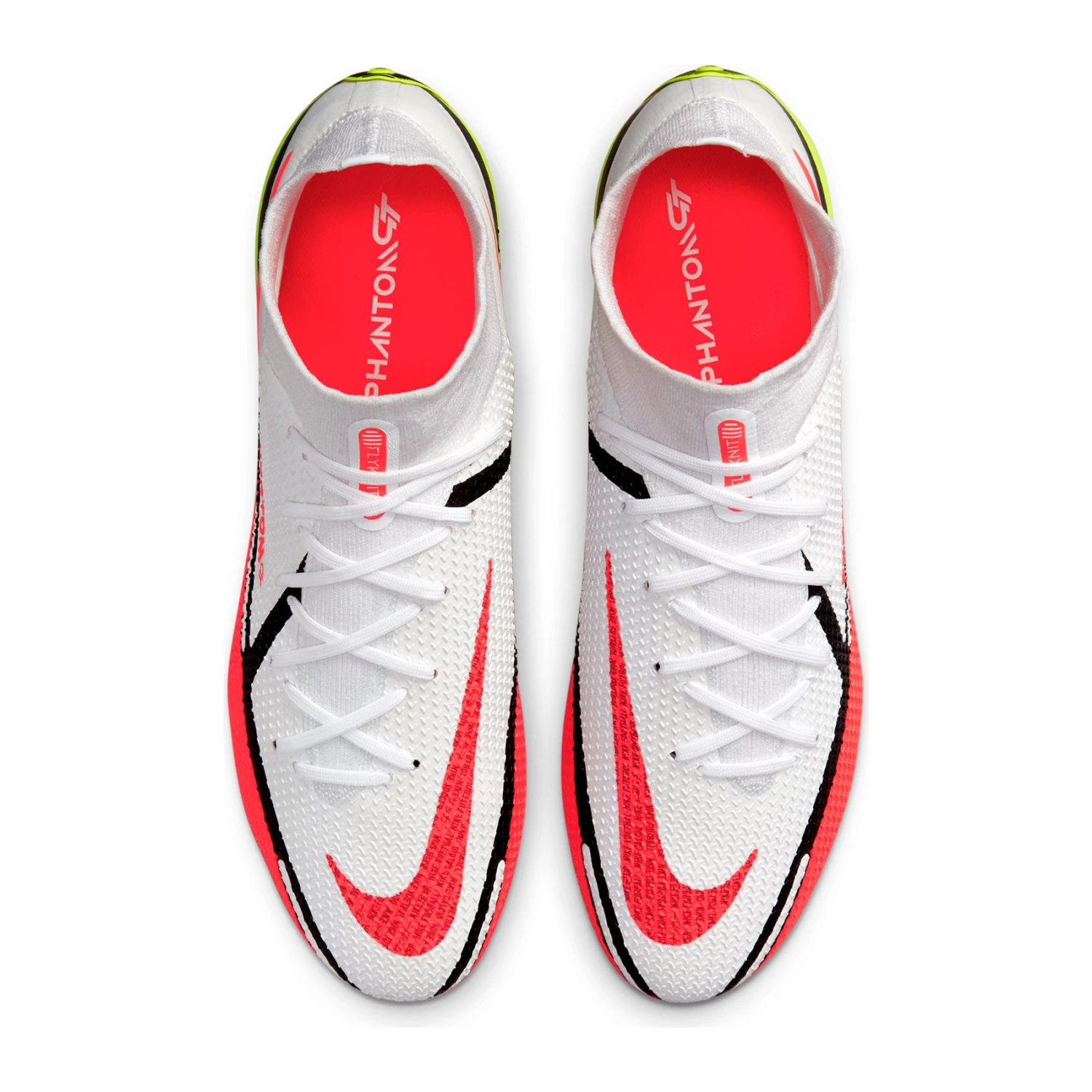 Nike Unisex Phantom GT2 Elite Dynamic Fit FG Soccer Shoes - White/Bright Crimson/Volt - Regular (D) 5 Nike Unisex Phantom GT2 Elite Dynamic Fit FG Soccer Shoes - White/Bright Crimson/Volt - Regular (D) - Image 5