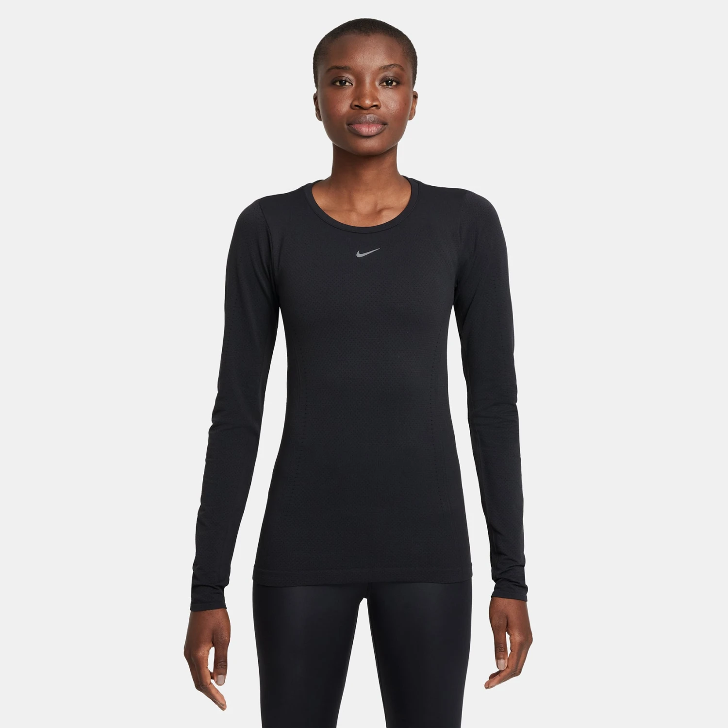 Women's Nike Dri-FIT ADV Seamless Long Sleeve Top - Black/Reflective Silver 1 Women's Nike Dri-FIT ADV Seamless Long Sleeve Top - Black/Reflective Silver
