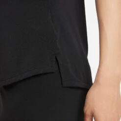 Women's Nike Dri-Fit One Luxe Standard Fit Tank- Black/Reflective Silver -Patagonia Shop DD0615 010 PHSYM002 JPG HEI 875 WID 875
