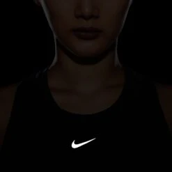 Women's Nike Dri-Fit One Luxe Standard Fit Tank- Black/Reflective Silver -Patagonia Shop DD0615 010 PHSYM200 JPG HEI 875 WID 875