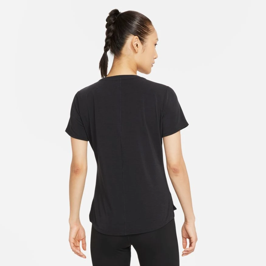Women's Nike Dri-FIT One Luxe Short Sleeve Top - Black/Reflective Silver 2 Women's Nike Dri-FIT One Luxe Short Sleeve Top - Black/Reflective Silver - Image 2