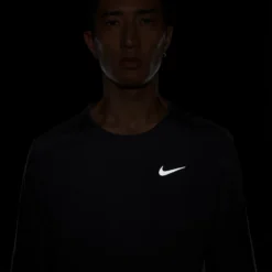 Men's Nike Dri-FIT Miler Long Sleeve Running Top - Black/Reflective Silver -Patagonia Shop DD4576 010 PHSYM004 2000