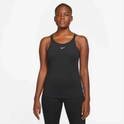 Women's Nike Dri-Fit One Luxe Slim Fit Strappy Tank- Black