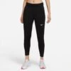 Women's Nike Therma-FIT Essential Running Pants - Black/Black/Reflective Silver