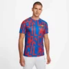 Nike Men's FCB Dri-FIT Short Sleeve Home Pre-Match Soccer Top- Signal/Blue
