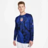Men's Nike USA Dri-Fit 2022/23 Stadium Away Long Sleeve Jersey - Bright Blue/White