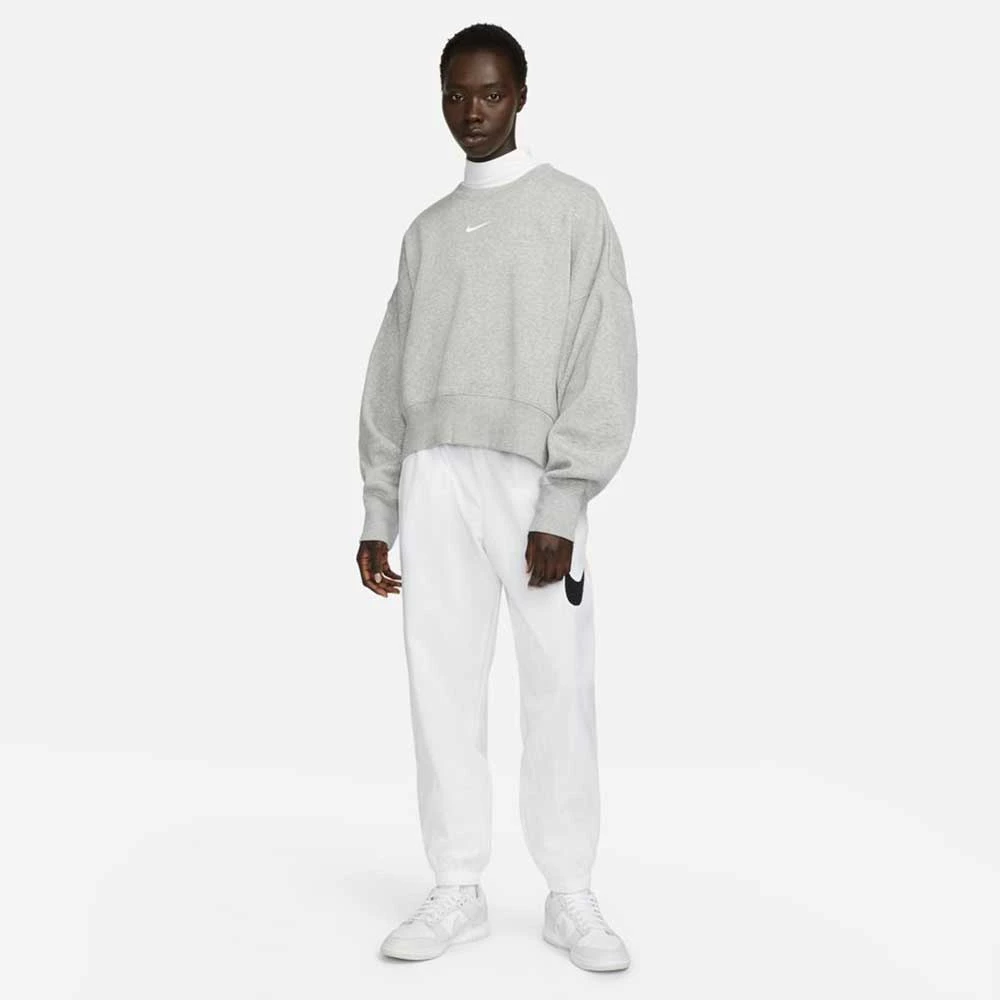 Nike Women's Fleece Oversized Crew - Dark Grey Heather/Sail 4 Nike Women's Fleece Oversized Crew - Dark Grey Heather/Sail - Image 4