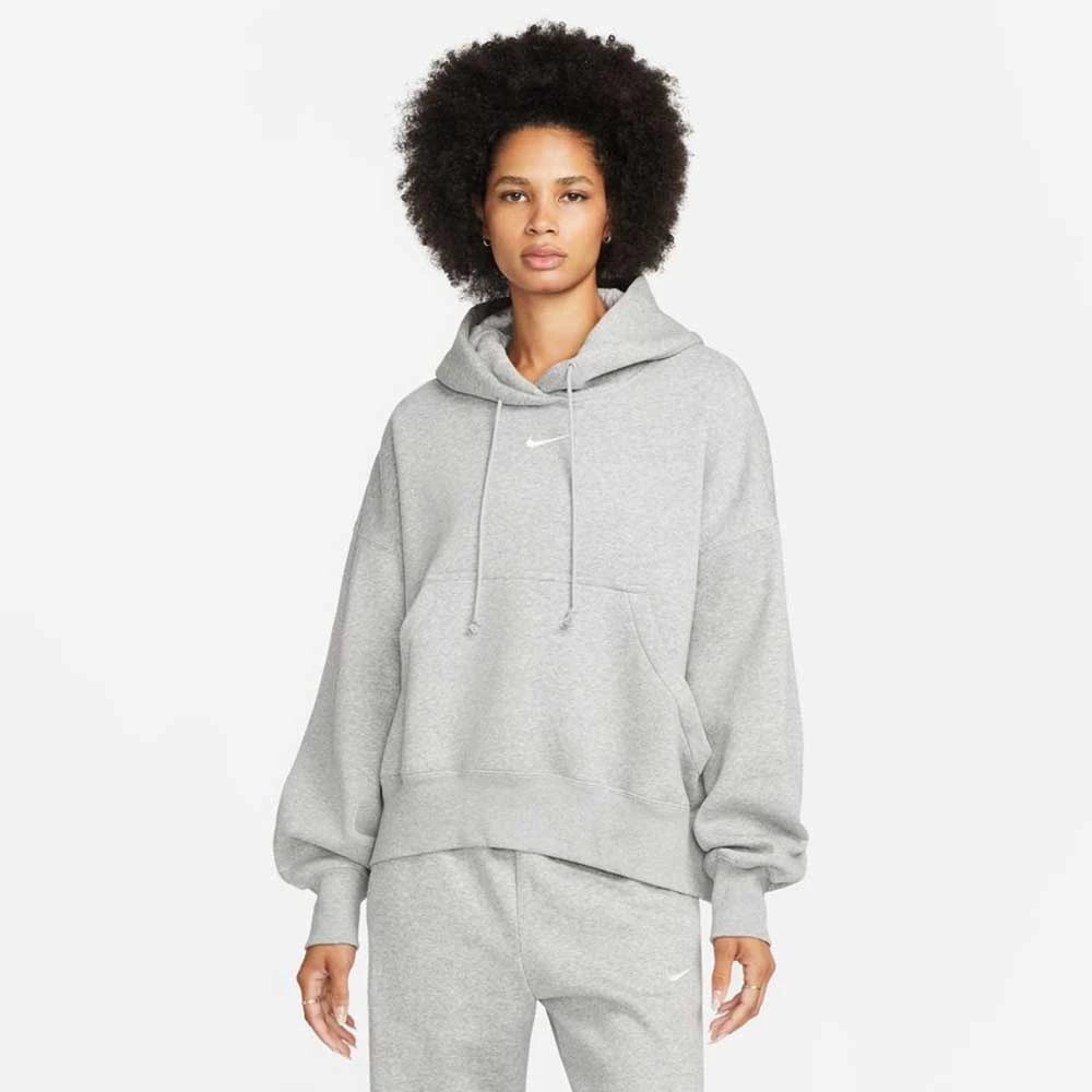 Women's Nike Sportswear Phoenix Fleece Hoodie - Dark Grey Heather 4 Women's Nike Sportswear Phoenix Fleece Hoodie - Dark Grey Heather - Image 4