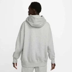 Nike Women's Fleece Oversized Pullover Hoodie - Dark Grey Heather/Sail -Patagonia Shop DQ5860 063 PHSBM001